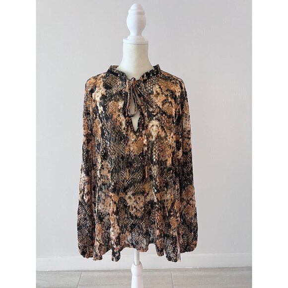 Free People Tops - Out For The Night Top in Snake Combo Free People size Medium